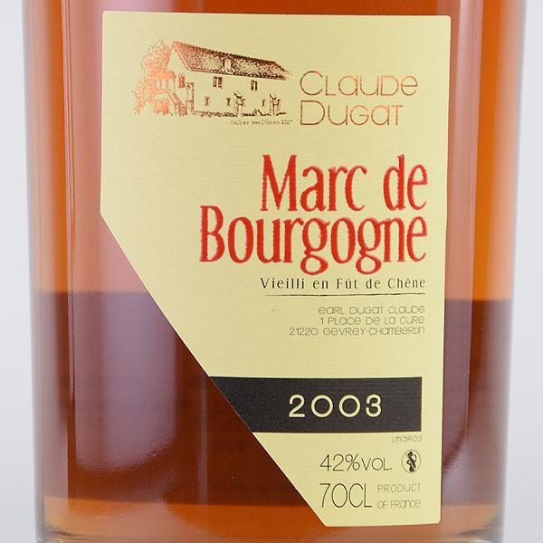 クロード デュガ マール ド ブルゴーニュ 2003 700ml 正規品 Claude