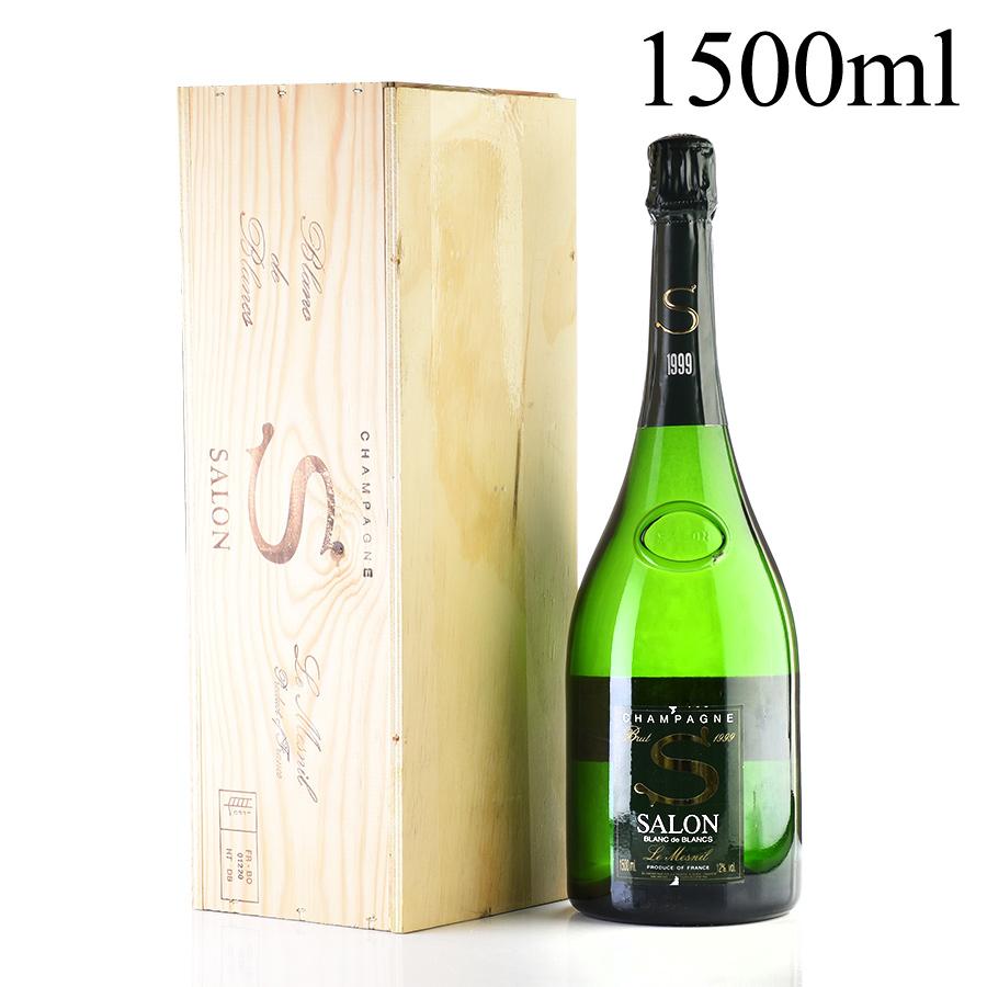 希少 1999年❗️Salon blanc de blancs サロン ブラン ド ブラン 1999 マグナム 1500ml 木箱入り ラベル不良