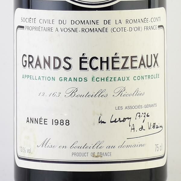 ロマネコンティ グラン エシェゾー 1988 ラベル不良 ドメーヌ ド ラ