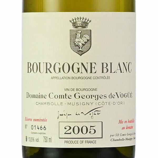 コント ジョルジュ ド ヴォギュエ ブルゴーニュ ブラン 2005 Comte
