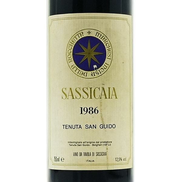 サッシカイア 1986 ラベル不良 Tenuta San Guido Sassicaia イタリア